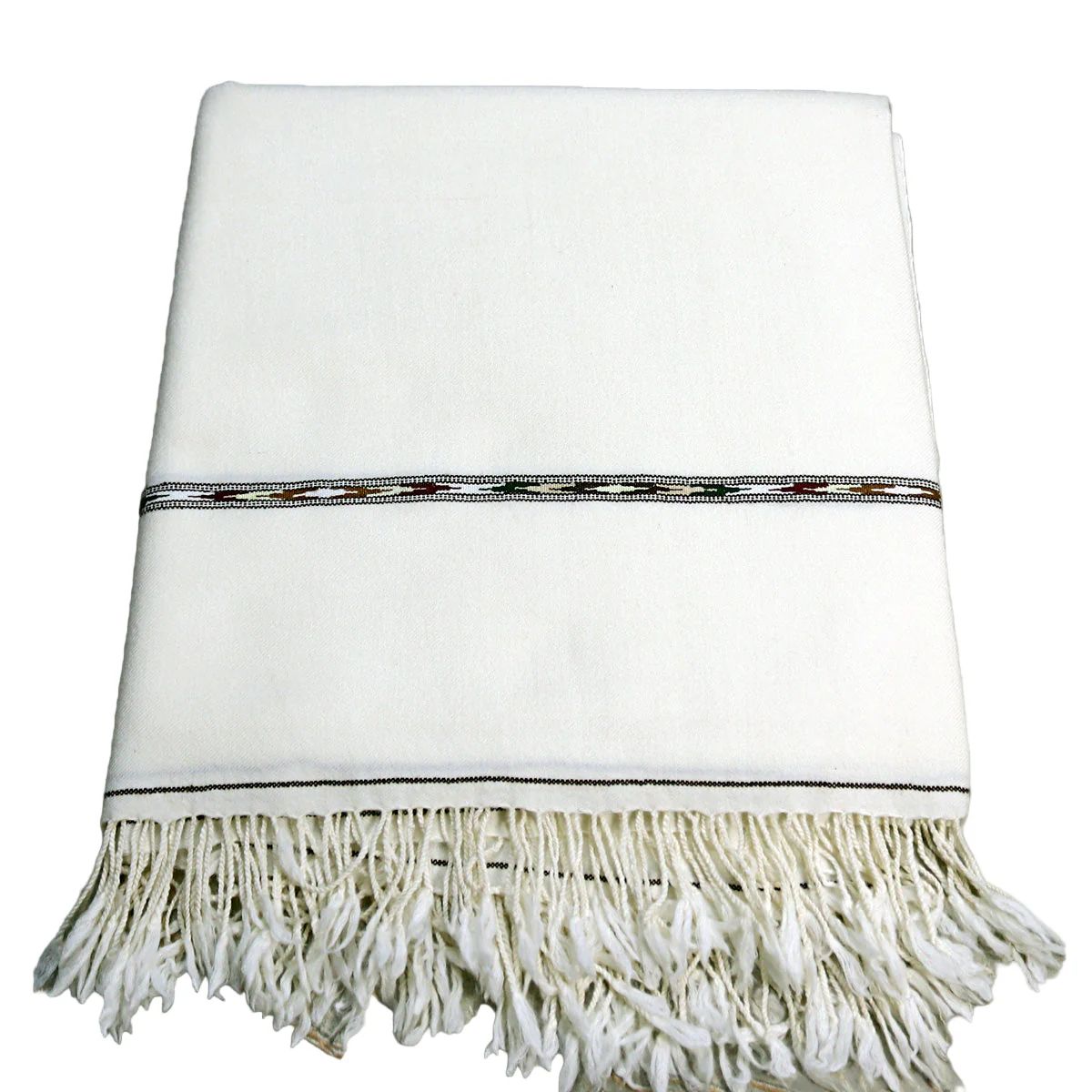 Shawlana White Pure Wool