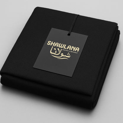 Shawlana Black Wool Shawl — Prestige Edition