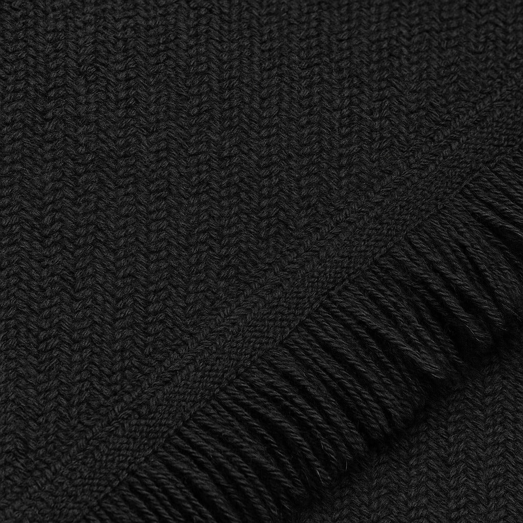 Shawlana Black Wool Shawl — Prestige Edition