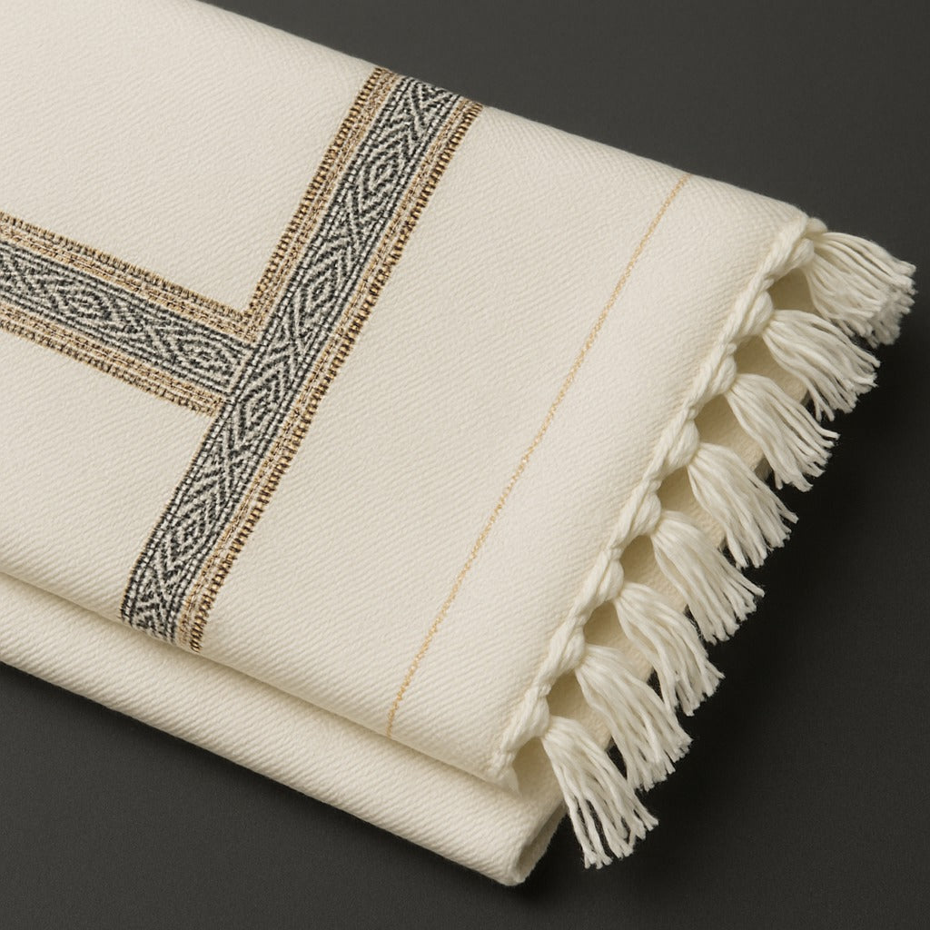 Shawlana White Acrylic Shawl — Comfort Edition